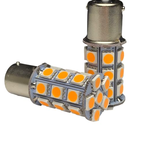 Amazon | オレンジ アンバー 2個入り 27連 S25 シングル球 24V LED